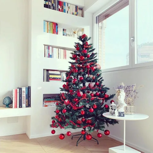 Vista 6 de Soporte para Árbol de Navidad de Servicio Pesado Plegable para Árbol de Navidad Artificial, para Árboles de 4 a 6 Pies, Se Adapta a Postes