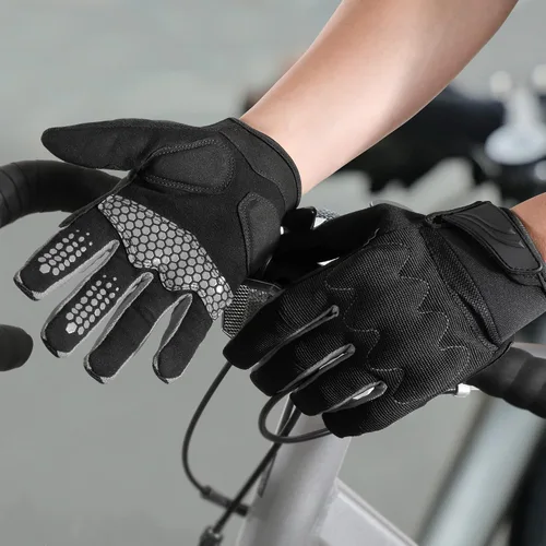 Vista 6 de WPTCAL Guantes de ciclismo para hombres y mujeres guantes de bicicleta antideslizantes con pantalla táctil completa guantes de ciclismo