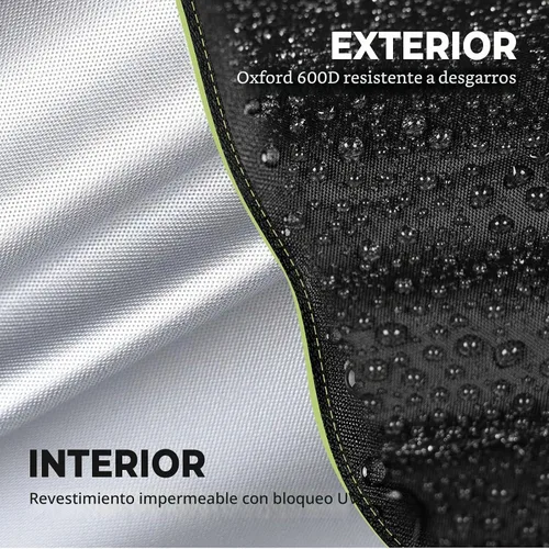Vista 5 de Himal Outdoors Funda para cortacésped, poliéster 600D resistente al agua, protección UV, ajuste universal con cordón y funda de almacenamiento