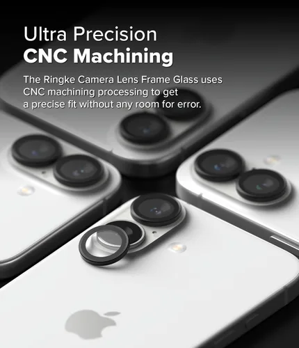 Vista 8 de Ringke Marco de cristal para lente de cámara [cubiertas individuales para lentes] compatible con iPhone 16 Plus y iPhone 16, protector de lente