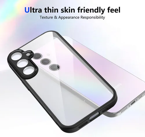 Vista 132 de Funda magnética transparente compatible con Xiaomi 17T, color negro 2 en 1 PC + TPU cubierta de teléfono a prueba de golpes, carcasa protectora