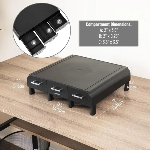 Vista 3 de Mind Reader ' Perch' soporte y organizador de escritorio para PC, computadora portátil, iMac, talla única , Negro