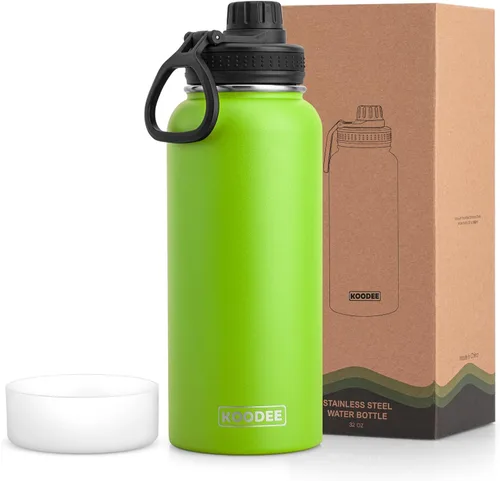 Vista 116 de koodee Botella de agua para niños, botella de agua de acero inoxidable de 12 onzas con aislamiento al vacío para la escuela, botella de agua de boca