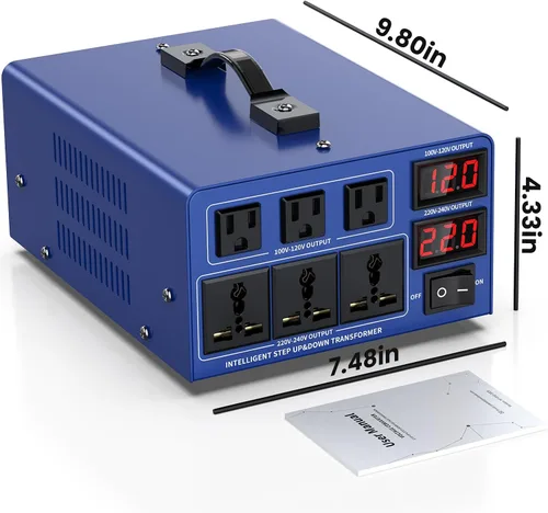 Vista 7 de 6000 W Transformador de conversión de voltaje de alta resistencia Paso arriba/Paso abajo AC 110V/120V/220V/240V conversión de potencia