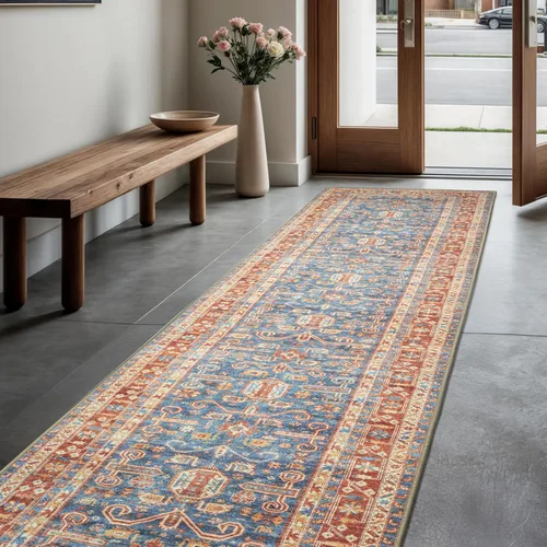 Vista 294 de GLN Rugs Traditional Collection - Alfombra de felpilla lavable a máquina, tradicional lavable, antideslizante, alfombra de felpilla de pelo corto