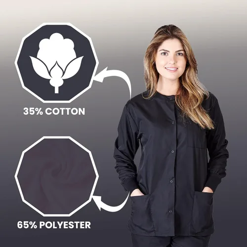 Vista 6 de Chaqueta médica de calentamiento para mujer, chaquetas médicas para mujer