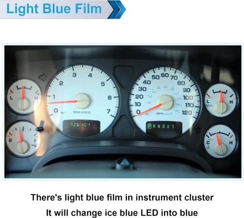 Vista 3 de Bombillas de Luces LED Azul Hielo para Panel de Instrumentos del Velocímetro Compatible con Camioneta Pickup Do-dge Ram 1500 2500 3500 2002-2006