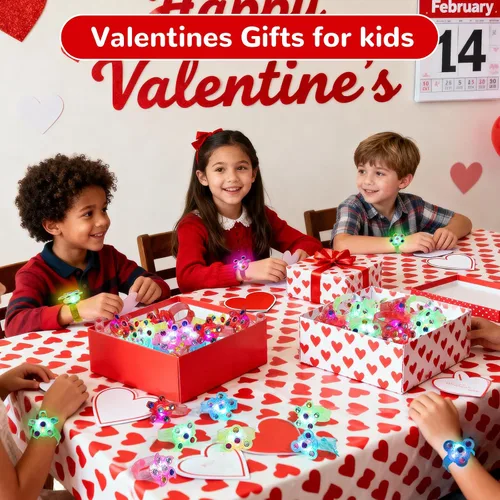Vista 3 de SCIONE Paquete de 24 pulseras giratorias con luz LED, que brillan en la oscuridad, recuerdos de fiesta para niños de 4 a 8 a 12, juguetes de caja
