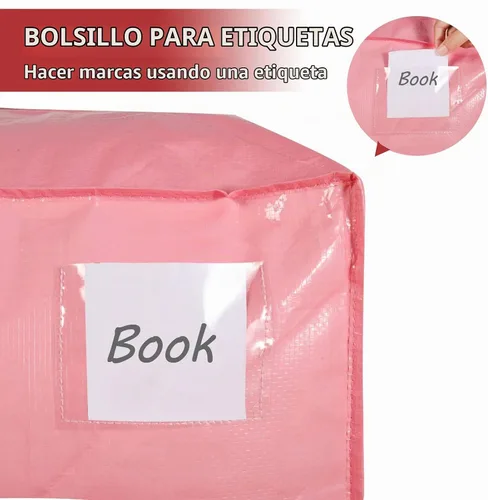 Vista 5 de Bolsas de mudanza extra grandes resistentes con asas extra largas, incluye correas de mochila, fácil almacenamiento para ahorrar espacio