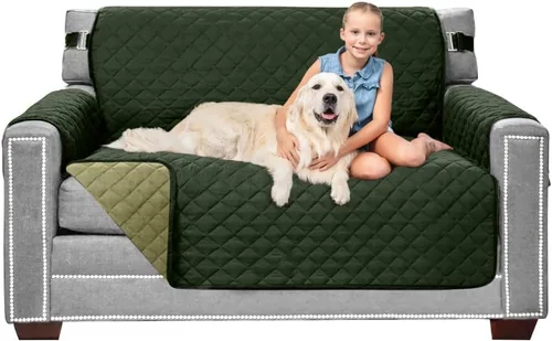 Vista 170 de Sofa Shield - Funda para sofá Loveseat con correa patentada, protector de cojín, funda reversible diseñada en EE. UU. resistente a manchas
