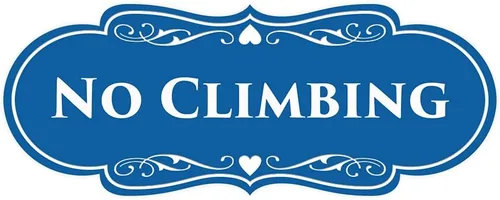 Vista 11 de Signs ByLITA Designer No Climbing (Negro) - Pequeño