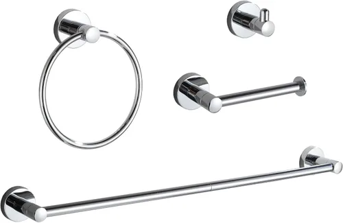 Vista 11 de BGL Juego de Accesorios de Baño Dorado Cepillado, Juego de Toallero de 4 Piezas