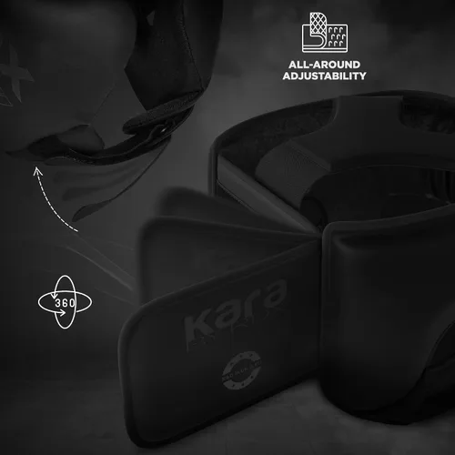 Vista 9 de RDX Casco de boxeo, entrenamiento de MMA, Kara acolchado ajustable, casco de Muay Thai, Kickboxing, Sparring, Artes Marciales, Karate, casco
