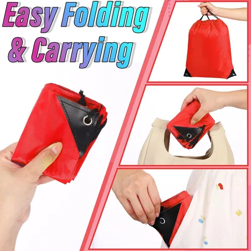 Vista 7 de 100 bolsas de mochila con cordón a granel, bolsas de cuerda para gimnasio, escuela, viajes, regalos de bricolaje, Rojo