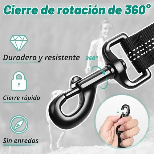 Vista 3 de rabbitgoo Correa táctica para perro, correa elástica de entrenamiento