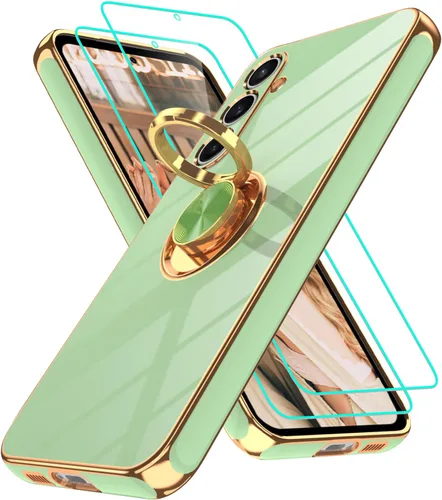 Vista 197 de Funda para Motorola Moto G 5G 2024: Funda Moto G Play 5G 2024 con 2 piezas de protectores de pantalla, soporte de anillo de rotación de 360°