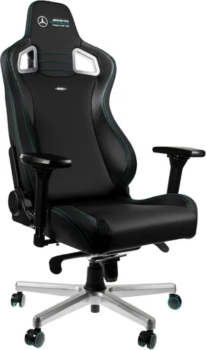Vista 7 de Noblechairs - Sillas de oficina, sillas de gamers, Negro / Verde