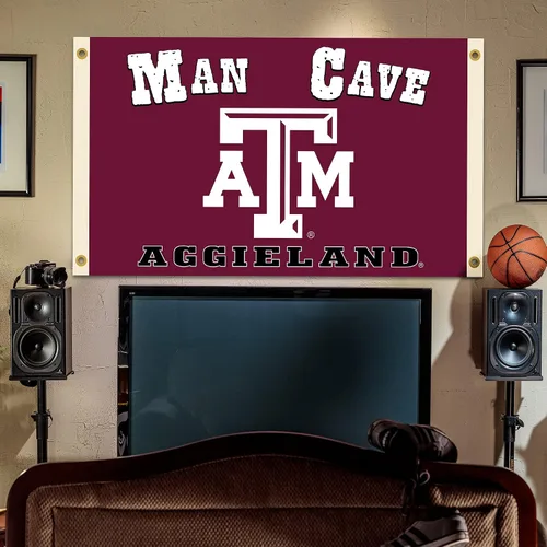 Vista 2 de BSI PRODUCTS, INC. - Bandera de Texas A&M Aggies de 3 x 5 pies con ojales de latón de alta resistencia - TAMU orgullo de fútbol, baloncesto