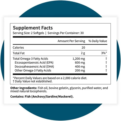 Vista 9 de Pattern Wellness Omega 3 cápsulas blandas - 60 cápsulas blandas