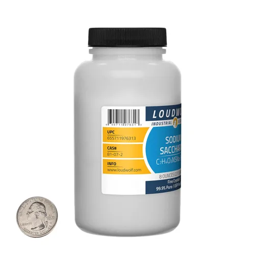 Vista 3 de Sacarina de sodio / 1 libra / 2 botellas / 99.9% puro USP grado alimenticio / cristales finos