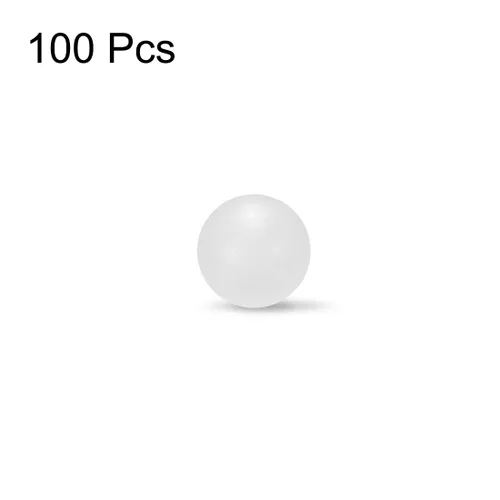 Vista 4 de uxcell Bolas plásticas sólidas de los PP de 9.8 ft m, bola del rodamiento de la precisión 100pcs