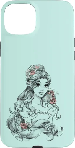 Vista 9 de iPhone 16 Disney Beauty & The Beast Floral Belle Sketch Case