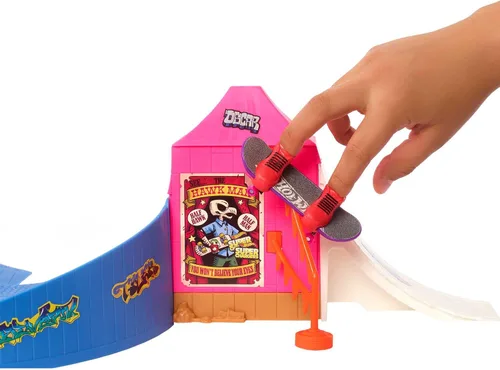Vista 3 de Hot Wheels Skate Amusement Park - Juego de patinaje con 1 diapasón exclusivo de Tony Hawk, 1 par de zapatos de skate extraíbles, sonidos activados