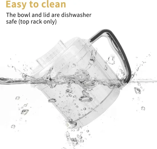 Vista 5 de La Reveuse - Mini procesador de alimentos de 2 tazas, picadora eléctrica Gris metálico