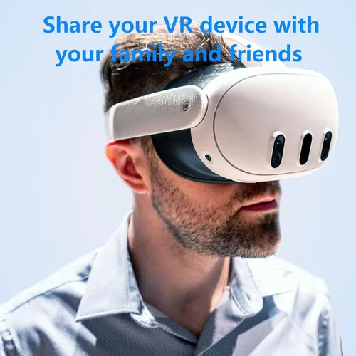 Vista 6 de JDDWIN Silicone VR Headset Face Pad Cover Compatible with Meta Oculus Quest 3, Soft & Smooth Facial Interface Cushion Skin Accessories Anti-Sweat