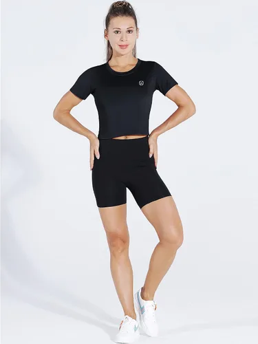 Vista 6 de NELEUS Camiseta corta sin mangas para mujer, ajuste seco, atlética, para correr, paquete de 3