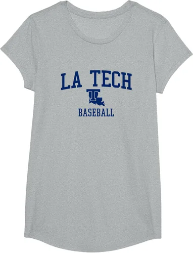 Vista 13 de Camiseta de béisbol Louisiana Tech Bulldogs, Gris