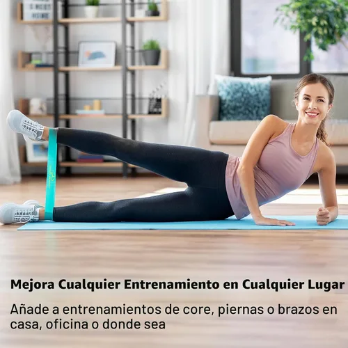 Vista 5 de ProBody Pilates Bandas de resistencia de bucle para entrenamiento, juego de 5 bandas de ejercicio de resistencia, bandas de entrenamiento
