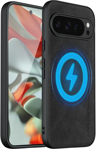 Vista 18 de X-level Funda protectora inalámbrica para Google Pixel 8 Pro, piel azul, ajuste delgado, con protección para lente de cámara