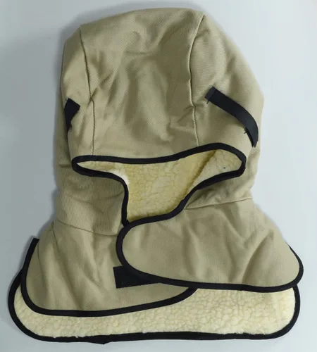 Vista 5 de RIVERWELD Calentador de invierno Capucha de soldadura Franela Color Caqui Tela ignífuga para soldadores Match Soldadura Casco de soldadura Equipo