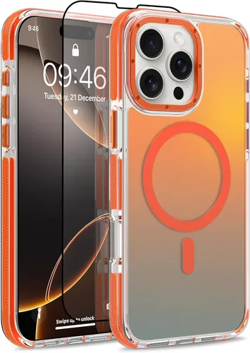 Vista 39 de Funda magnética para Google Pixel 10 Pro XL [compatible con Magsafe] [bonito diseño fluorescente de moda] a prueba de golpes, delgada, translúcida
