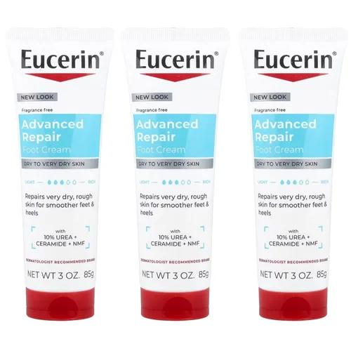 Vista 10 de Eucerin Advanced Repair Light Feel Crema para pies, 3 onzas
