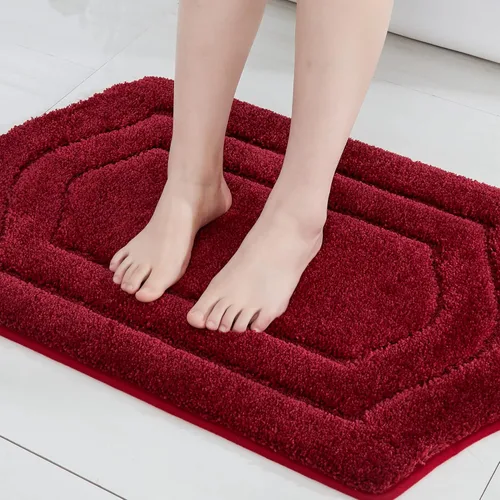 Vista 32 de COSY HOMEER Alfombras de Baño Extra Gruesas para Baño - Juegos de Alfombras Antideslizantes de Lino de Baño Suave Felpa 100% Poliéster Fuerte Sala