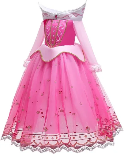 Vista 28 de REXREII Disfraz de princesa durmiente para niñas, disfraz de Halloween, cosplay, Navidad, fiesta de cumpleaños (accesorios)
