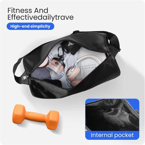 Vista 4 de C&F BOGMOST Pequeña bolsa de gimnasio para mujeres y hombres, pequeña bolsa de lona ligera, bolsa de viaje, bolsa de deporte impermeable