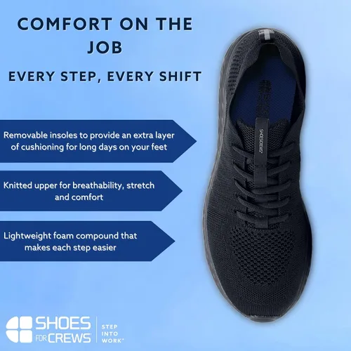 Vista 8 de Shoes For Crews Zapatillas de trabajo antideslizantes para hombre, cómodas, antideslizantes, ideales para servicio de alimentos, atención médica
