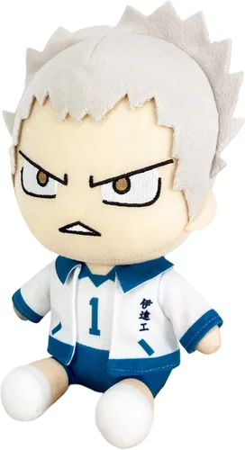 Vista 2 de Great Eastern Entertainment Haikyuu: Takanobu Aone (Chaqueta) Sentado Pose Felpa 7" H