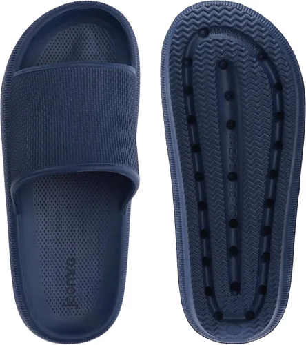 Vista 5 de Joomra - Sandalias acolchadas tipo pantuflas para mujeres y hombres, antideslizantes, de secado rápido, sandalias para baño, con suela gruesa
