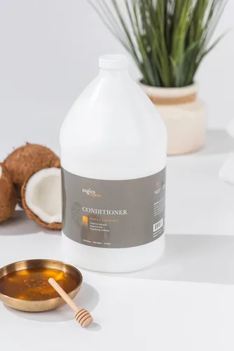 Vista 4 de Zogics Acondicionador orgánico para el cabello, acondicionador profundo hidratante con ingredientes naturales como miel en polvo, aloe vera