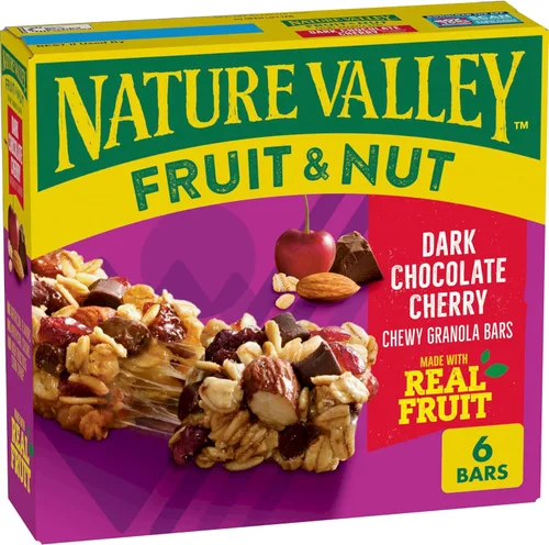 Vista 18 de Nature Valley Barras de granola de frutas y nueces, cereza de chocolate oscuro, 6 unidades, 7.4 onzas