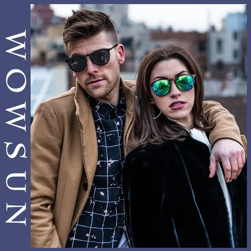 Vista 5 de WOWSUN Polarized Sunglasses for Women Vintage Retro Round Mirrored Lens