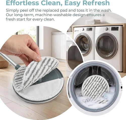 Vista 7 de 10Pack Steam Mop Replacement Pads,Washable Microfiber Scrub Pads