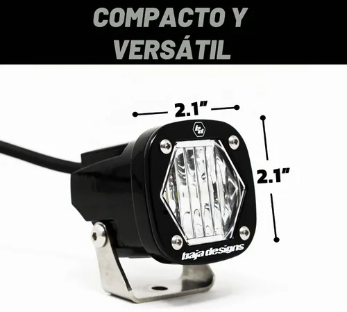 Vista 7 de Baja Designs Cápsulas de luz auxiliar LED S1 - Ajuste universal con arnés de cableado, 2 LED (esquina ancha; ámbar)