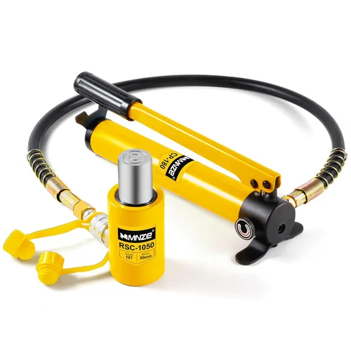 Vista 12 de Gato Cilindro Hidráulico de 10T 50mm/2" de Carrera Porta Power Ram Jack Cilindro de Elevación de Acción Simple Se Retrae Automáticamente