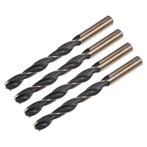 Vista 8 de uxcell Brocas Jobber de 0.118 in (0,118 pulgadas) de nitruro negro y oro recubierto de titanio M2 de alta velocidad (HSS) Brocas helicoidales