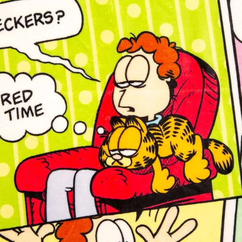 Vista 2 de Garfield and Jon - Manta de forro polar Sherpa con paneles de cómic, funda de poliéster suave para sofá, cama, 50 x 60 pulgadas